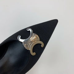 ALMA TRIOMPHE SLINGBACK IN BLACK SUEDE