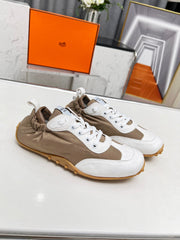SKATEBOARD SHOES BROWN MIX WHITE SUEDE