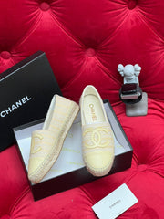 WOVEN LOAFERS IN DARK CREAM FABRIC