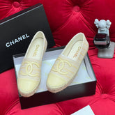 WOVEN LOAFERS IN DARK CREAM FABRIC