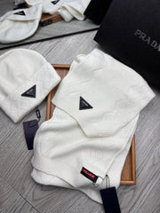 SET SCARF AND HAT IN WHITE WOOL AND RABBIT FUR 397408