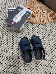 ELECTRIC SANDAL BLACK MIX NAVY CALFSKIN
