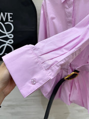 Loewe Shirt Dress Lilac Cotton