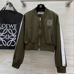 Loewe 25 Logo Jersey Track Jacket Green Cotton