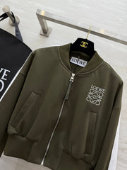 Loewe 25 Logo Jersey Track Jacket Green Cotton