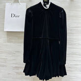 DIOR 25S LONG-SLEEVED VELVET DRESS STYLE 266