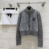 CHANEL 25S HERRINGBONE KNIT JACKET 270