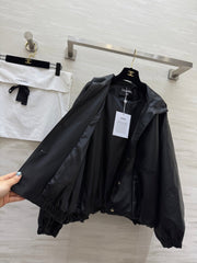 CHANEL 25S STAND-COLLAR LEATHER JACKET 291