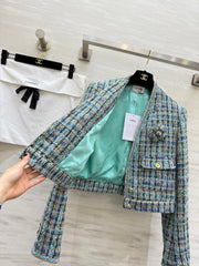 CHANEL 25S V-NECK TWEED KNIT CARDIGAN 354
