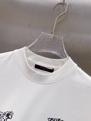 LV WHITE COTTON T-SHIRT BLACK LOGO 238822