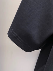 LV T-SHIRT IN BLACK COTTON RED LOGO 238833