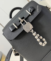 STEAMER 20 IN BLACK CALFSKIN SILVER HARDWARE