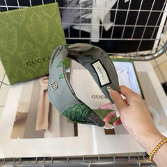 SMOKE GRAY SILK-BLEND HAIRBAND 407924