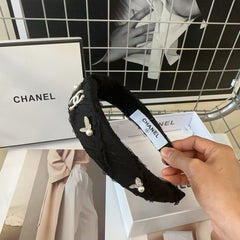 BLACK VOILE AND FABRIC HAIRBAND WITH STICKER 410872