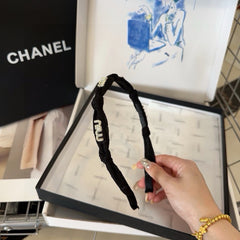 HEADBAND CRYSTALS LOGO IN BLACK VOILE 414443