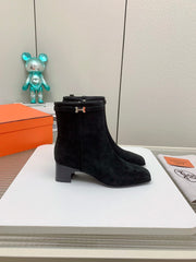 WOMEN'S NEO ANKLE BOOT IN BLACK SUEDE