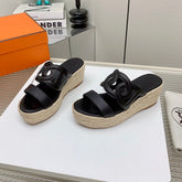 ITHEA 85 MM ESPADRILLE IN BLACK CALFSKIN