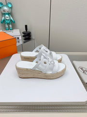 ITHEA 85 MM ESPADRILLE IN WHITE CALFSKIN