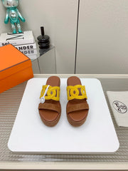 ITHEA 85 MM ESPADRILLE IN BRONZE BROWN AND AMBER YELLOW SUEDE