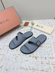 SANDALS IN GREY CALFSKIN