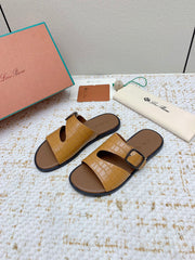 SANDALS IN LIGHT BROWN SNAKE EMBOSSED CALFSKIN