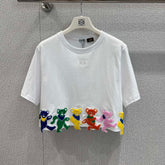 EMBROIDERED CROPTOP 25S IN COTTON 265653