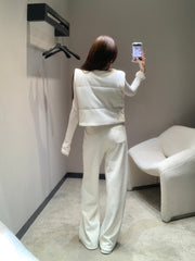 CHANEL 25S KNIT BLAZER AND DRAWSTRING PANTS SET 388
