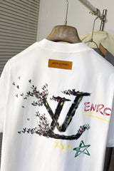 LV T-SHIRT WHITE MIX COLORFUL COTTON 239606