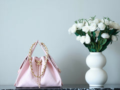 CHANEL 25S HOBO BAG 30 CM IN LIGHT PINK LAMBSKIN WITH GOLD HARDWARE
