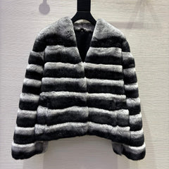 MAX MARA 25S V-NECK FUR COAT 155