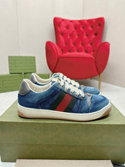 GG WOMEN'S SCREENER TRAINER AEGEAN CALFSKIN