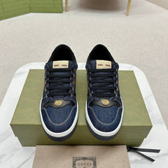 GG WOMEN'S SCREENER TRAINER DENIM CALFSKIN