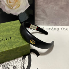 HEADBAND IN BLACK SHINY LAMBSKIN 406128