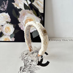 WHITE WOOL HAIRBAND 412461