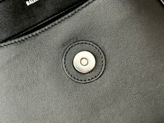 DOWNTOWN S CROSSBODY BAG 30 IN BLACK SOFT LAMBSKIN