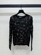 DIOR FLORAL EMBROIDERED KNITTED LONG-SLEEVE TOP 276695