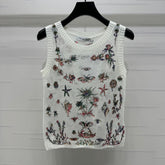 DIOR FLORAL EMBROIDERED KNITTED TANK TOP 276693