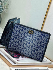 BOOK TOTE 26 IN BLUE MONOGRAM OBLIQUE JACQUARD