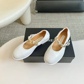 MARY JANE SHOES WHITE SHEEPSKIN