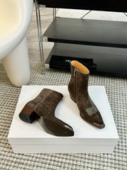 ANKLE BOOTS 45 MM IN MOCHA BROWN SUEDE