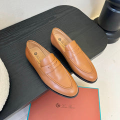 LOAFERS IN CINNAMON BROWN LAMBSKIN