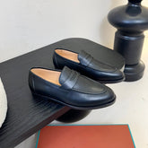 LOAFERS IN BLACK LAMBSKIN