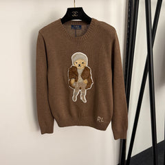 RALPH LAUREN 25S PULLOVER SWEATER WITH BEAR EMBROIDERY 257