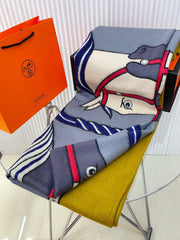 BLANKET 180 CM IN COLORFUL LAMBSWOOL AND CASHMERE 256061