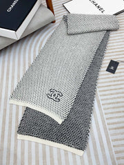 SCARF 180 CM IN WHITE MIX BLACK CASHMERE 394592