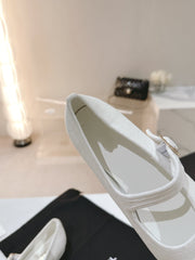 mary jane flat white corduroy