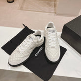 SNEAKERS IN GLOSSY WHITE LAMBSKIN