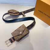 LV Daily Multi Pocket 30mm Belt Bag Light Brown Leather