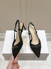 MY DD 25S SLINGBACK PUMP 50MM IN BLACK FABRIC