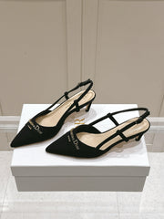 MY DD 25S SLINGBACK PUMP 50MM IN BLACK FABRIC